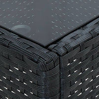 Thumbnail for Gartentisch Schwarz 75x40x37 cm Poly Rattan