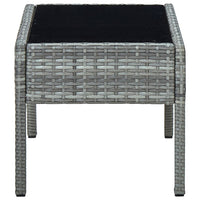 Thumbnail for Gartentisch Grau 75x40x37 cm Poly Rattan
