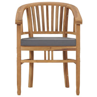 Thumbnail for Gartenstühle mit Kissen 2 Stk. Teak Massivholz