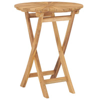Thumbnail for Klappbarer Gartentisch Ø 60 cm Teak Massivholz