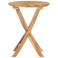 Thumbnail for Klappbarer Gartentisch Ø 60 cm Teak Massivholz