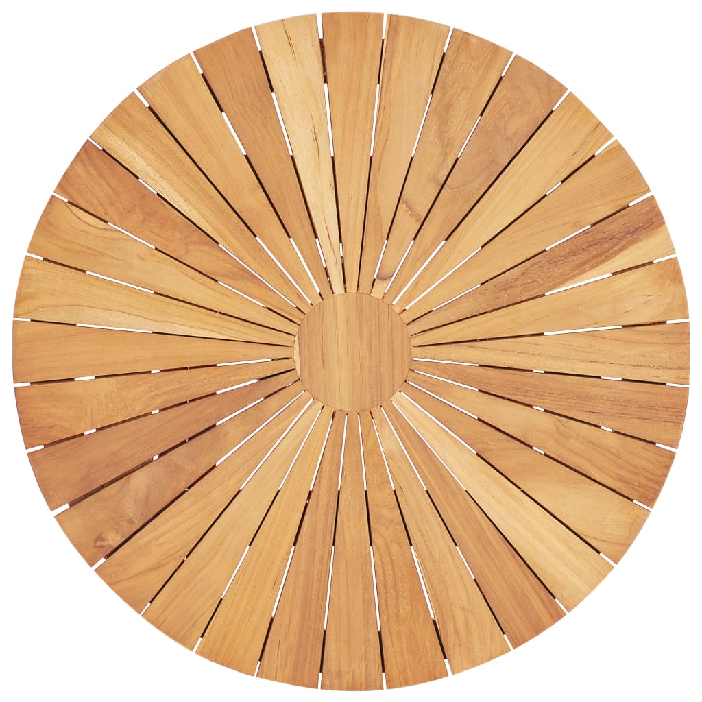 Klappbarer Gartentisch Ø 60 cm Teak Massivholz