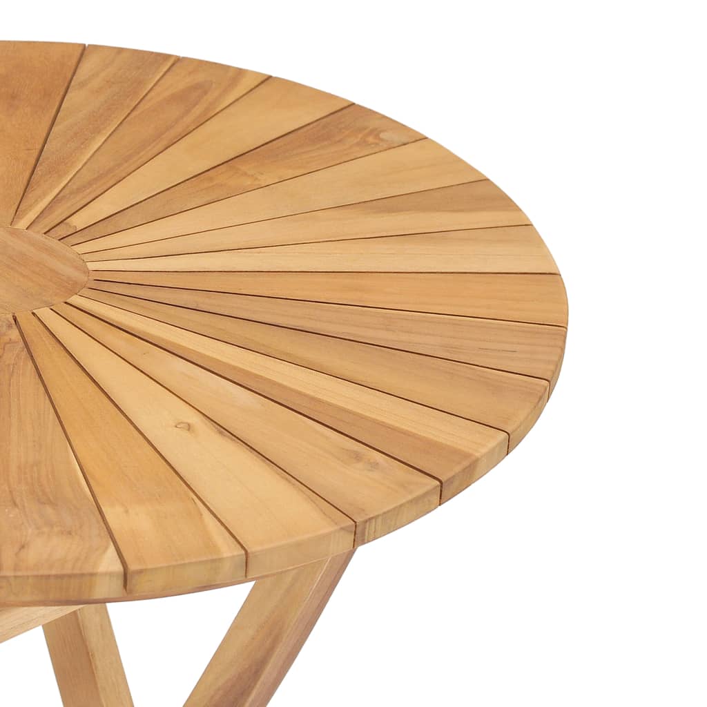 Klappbarer Gartentisch Ø 60 cm Teak Massivholz