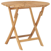 Thumbnail for Klappbarer Gartentisch Ø 85 cm Teak Massivholz