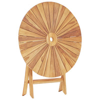 Thumbnail for Klappbarer Gartentisch Ø 85 cm Teak Massivholz