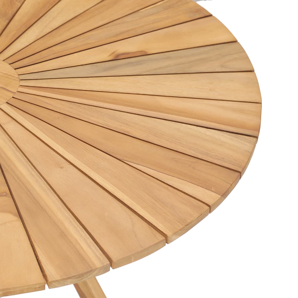 Klappbarer Gartentisch Ø 85 cm Teak Massivholz
