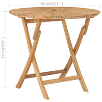 Thumbnail for Klappbarer Gartentisch Ø 85 cm Teak Massivholz