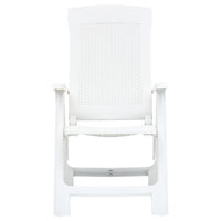 Thumbnail for Verstellbare Gartenstühle 2 Stk. Kunststoff Weiß