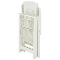 Thumbnail for Verstellbare Gartenstühle 2 Stk. Kunststoff Weiß