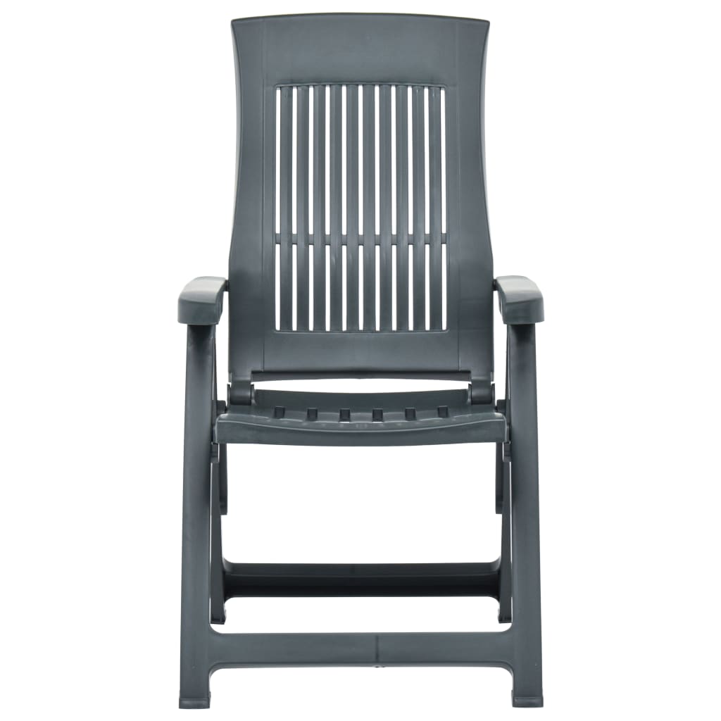 Verstellbare Gartenstühle 2 Stk. Kunststoff Grün