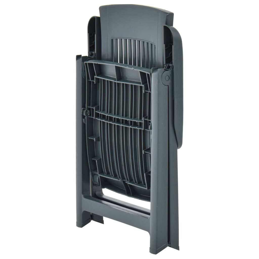 Verstellbare Gartenstühle 2 Stk. Kunststoff Grün