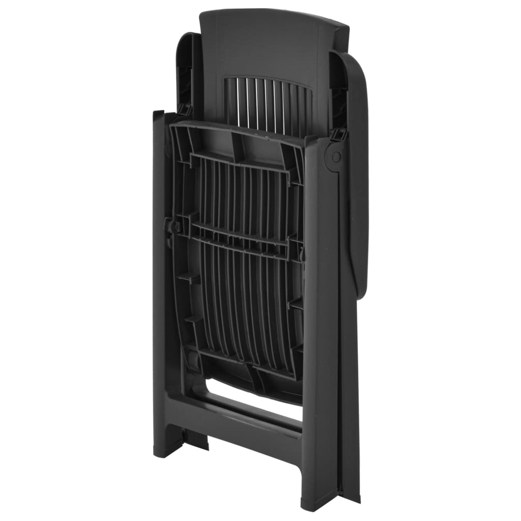 Verstellbare Gartenstühle 2 Stk. Kunststoff Moccafarben