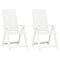 Thumbnail for Verstellbare Gartenstühle 2 Stk. Kunststoff Weiß
