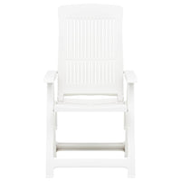 Thumbnail for Verstellbare Gartenstühle 2 Stk. Kunststoff Weiß