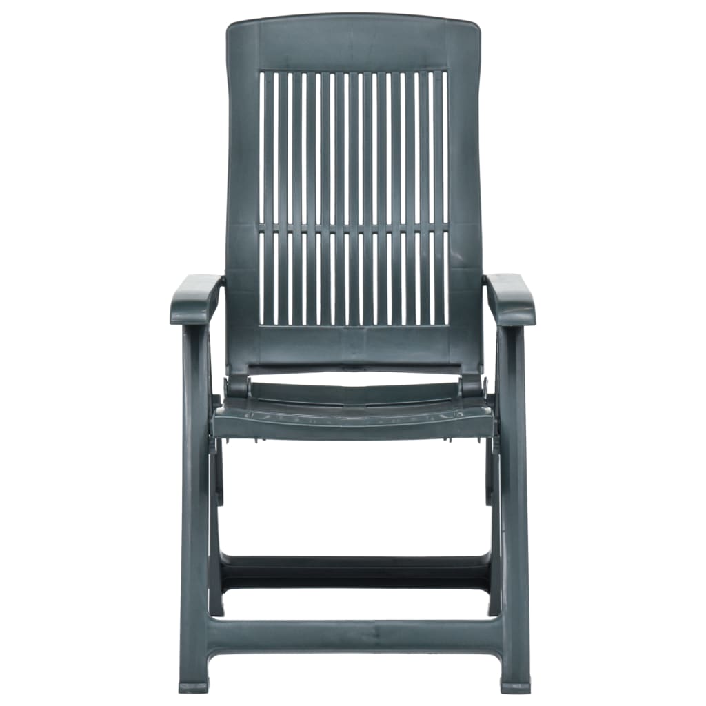 Verstellbare Gartenstühle 2 Stk. Kunststoff Grün