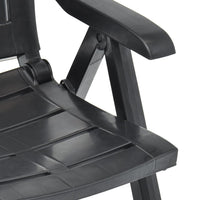 Thumbnail for Verstellbare Gartenstühle 2 Stk. Kunststoff Anthrazit