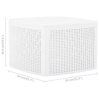 Thumbnail for Beistelltisch Weiß 54×54×36,5 cm Kunststoff