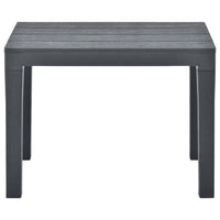 Thumbnail for Gartentisch mit 2 Bänken Kunststoff Anthrazit