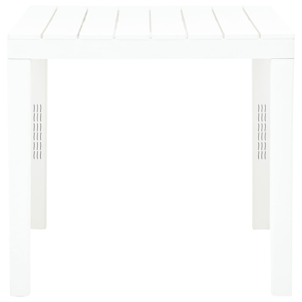 Gartentisch Weiß 78 x 78 x 72 cm Kunststoff
