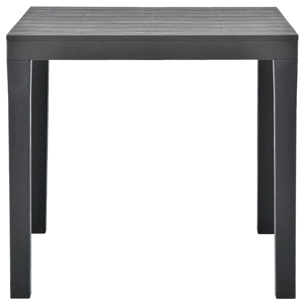 Gartentisch Anthrazit 78 x 78 x 72 cm Kunststoff