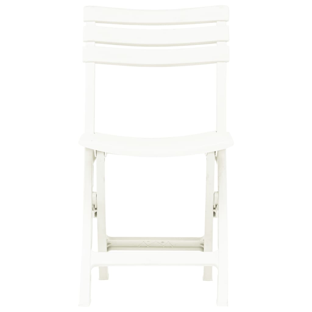 Klappbare Gartenstühle 2 Stk. Kunststoff Weiß