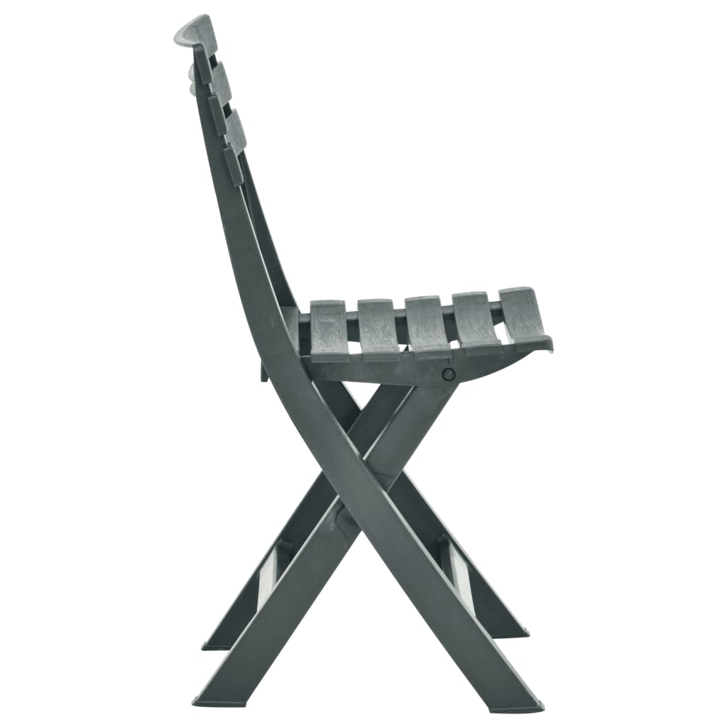 Klappbarer Gartenstuhl 2 Stk. Kunststoff Grün