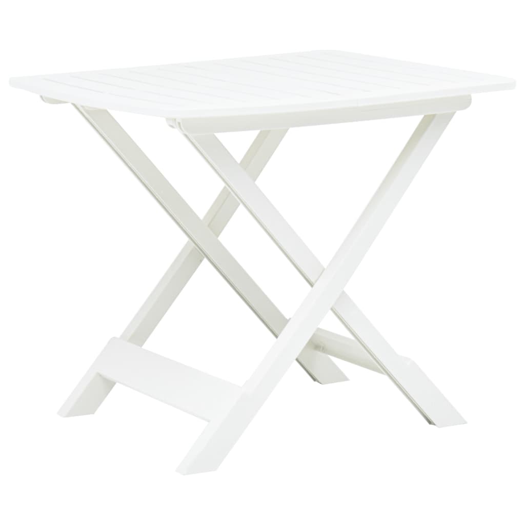 Gartentisch Klappbar Weiß 79 x 72 x 70 cm Kunststoff