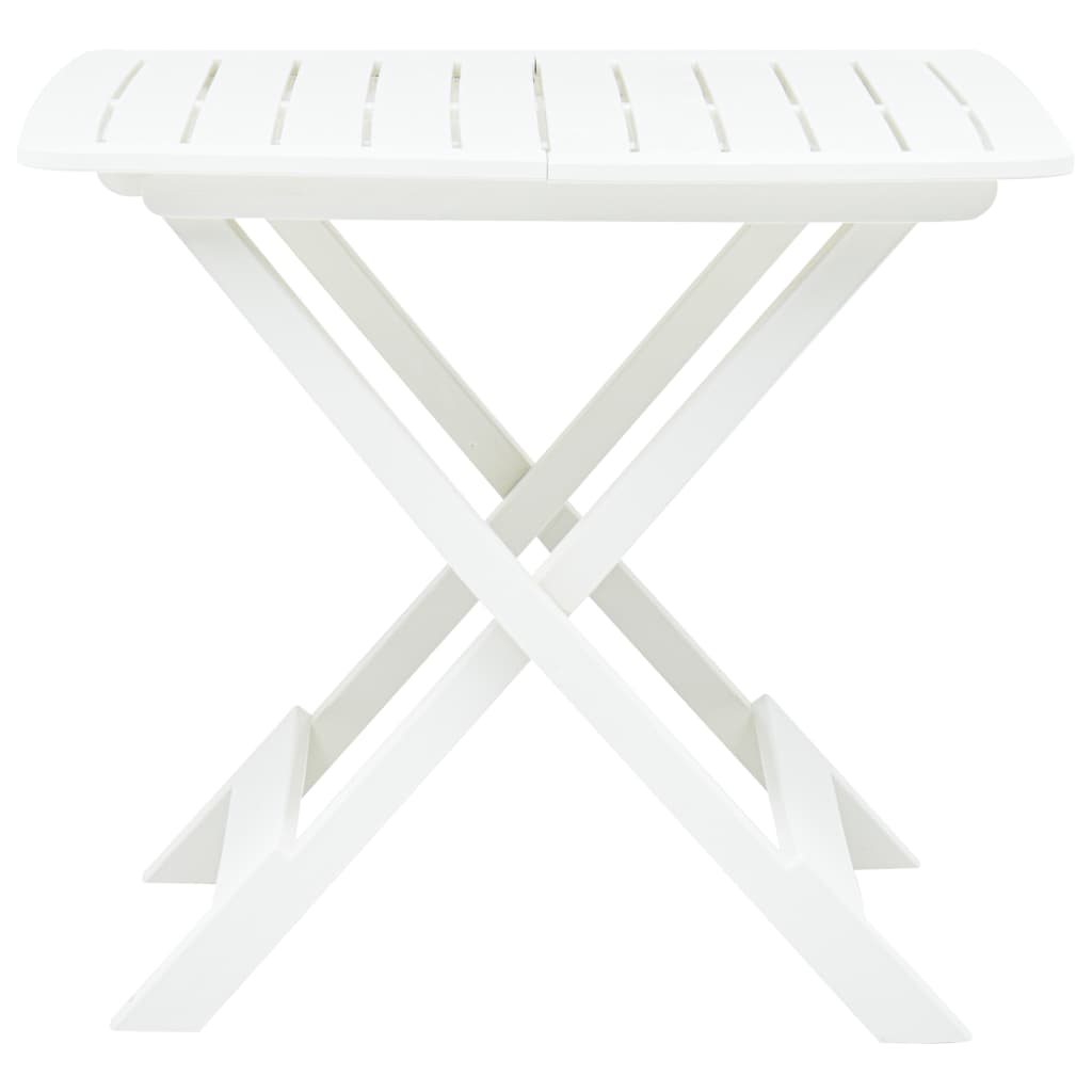 Gartentisch Klappbar Weiß 79 x 72 x 70 cm Kunststoff