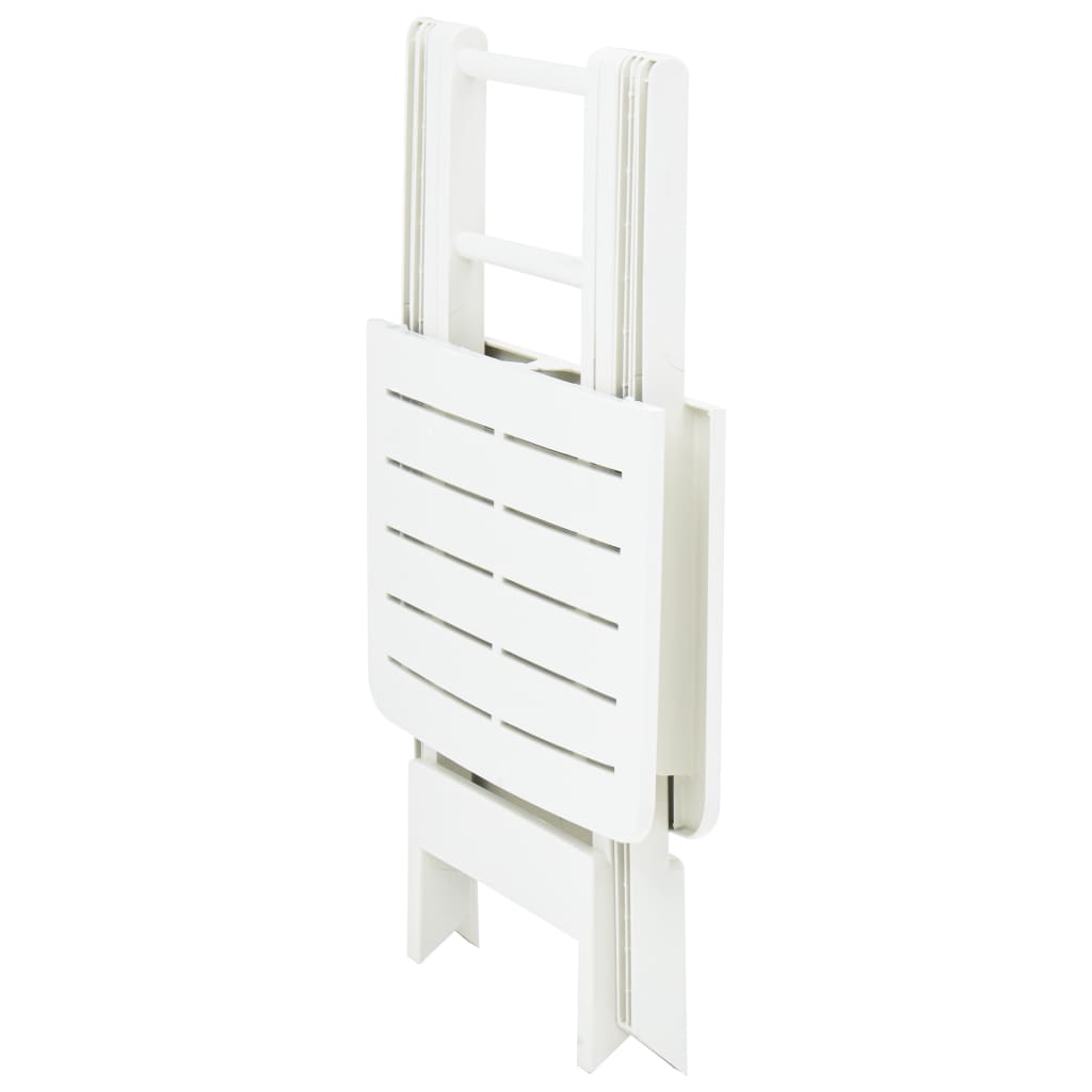 Gartentisch Klappbar Weiß 79 x 72 x 70 cm Kunststoff