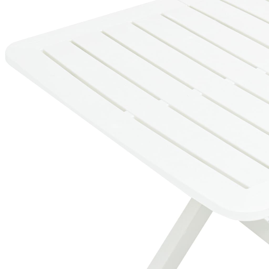 Gartentisch Klappbar Weiß 79 x 72 x 70 cm Kunststoff