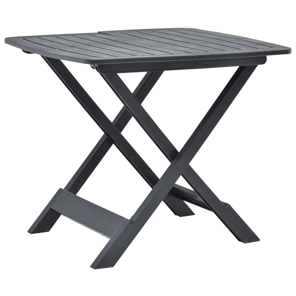 Gartentisch Klappbar Anthrazit 79 x 72 x 70 cm Kunststoff