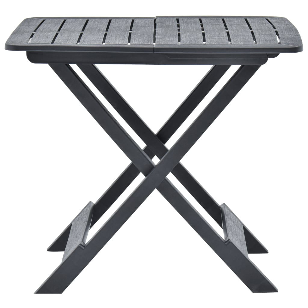 Gartentisch Klappbar Anthrazit 79 x 72 x 70 cm Kunststoff