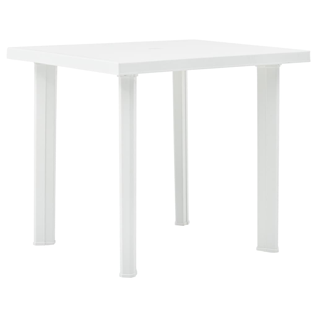 Gartentisch Weiß 80 x 75 x 72 cm Kunststoff