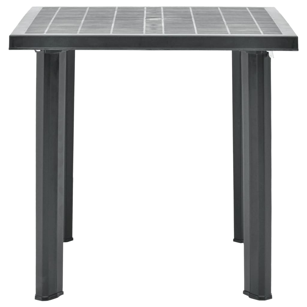 Gartentisch Anthrazit 80 x 75 x 72 cm Kunststoff