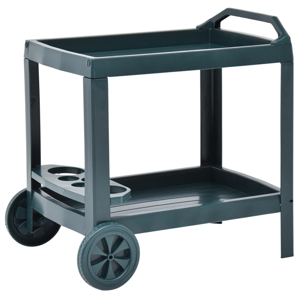 Getränkewagen Grün 69×53×72 cm Kunststoff