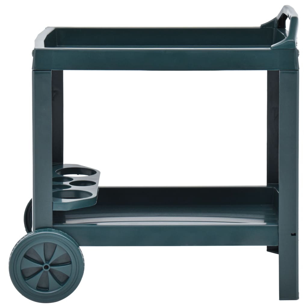 Getränkewagen Grün 69×53×72 cm Kunststoff