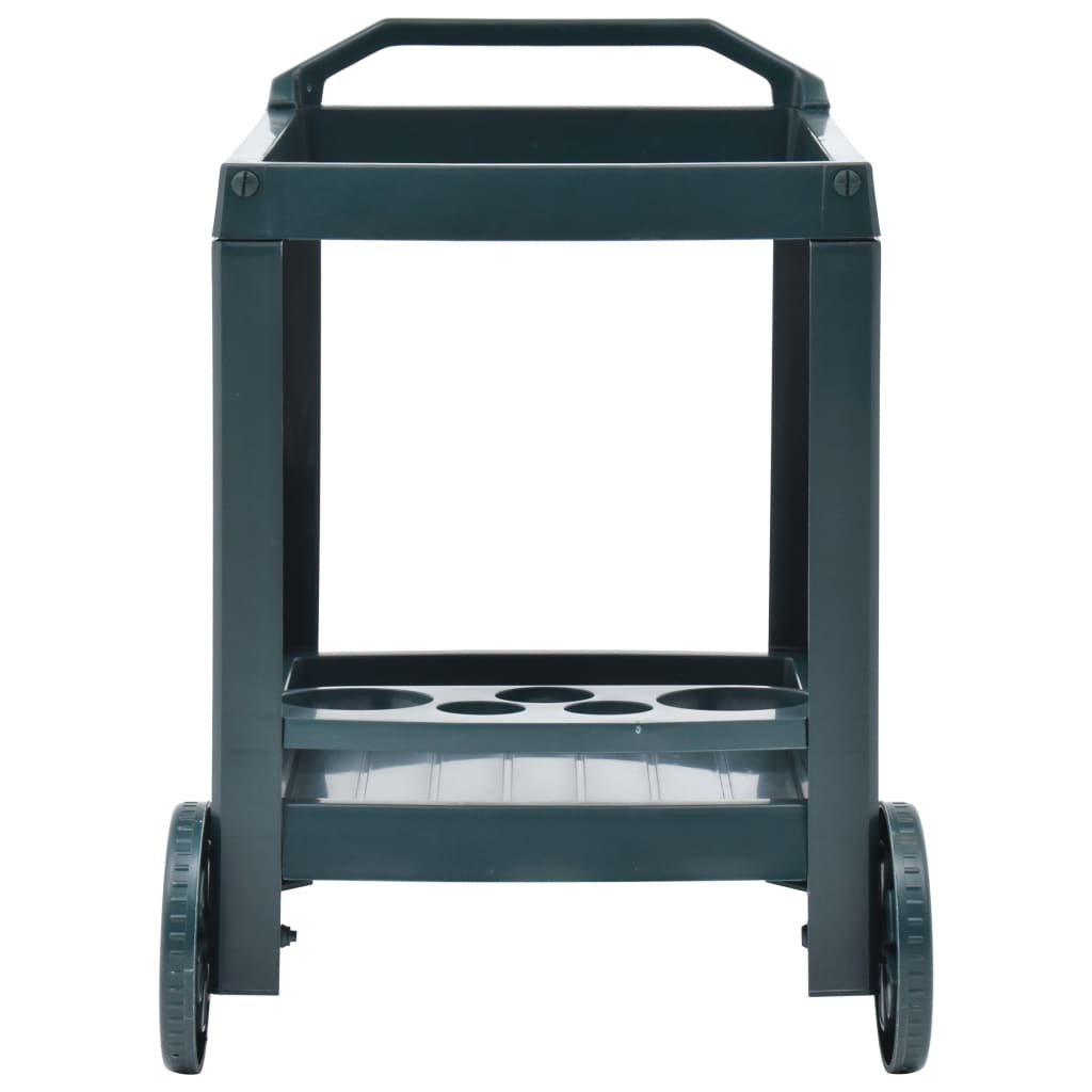 Getränkewagen Grün 69×53×72 cm Kunststoff