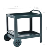 Thumbnail for Getränkewagen Grün 69×53×72 cm Kunststoff