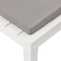 Thumbnail for Garten-Lounge-Stuhl mit Sitzpolster Kunststoff Weiß