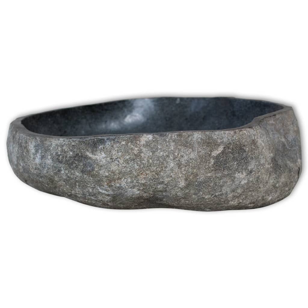 Waschbecken Flussstein Oval 30-37 cm