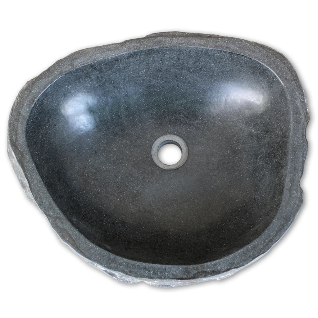 Waschbecken Flussstein Oval 30-37 cm