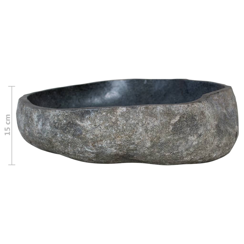 Waschbecken Flussstein oval 46-52 cm