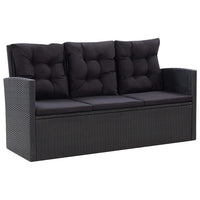 Thumbnail for 6-tlg. Garten-Lounge-Set mit Kissen Poly Rattan Schwarz