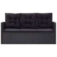 Thumbnail for 6-tlg. Garten-Lounge-Set mit Kissen Poly Rattan Schwarz