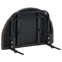 Thumbnail for Balkontisch Braun 60x60x40 cm Poly Rattan