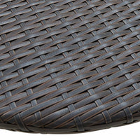 Thumbnail for Balkontisch Braun 60x60x40 cm Poly Rattan