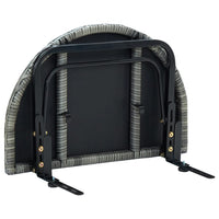 Thumbnail for Balkontisch Grau 60x60x40 cm Poly Rattan