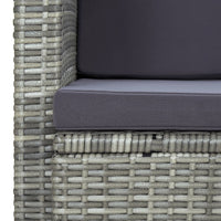 Thumbnail for 2-Sitzer-Gartensofa mit Auflagen Grau Poly Rattan