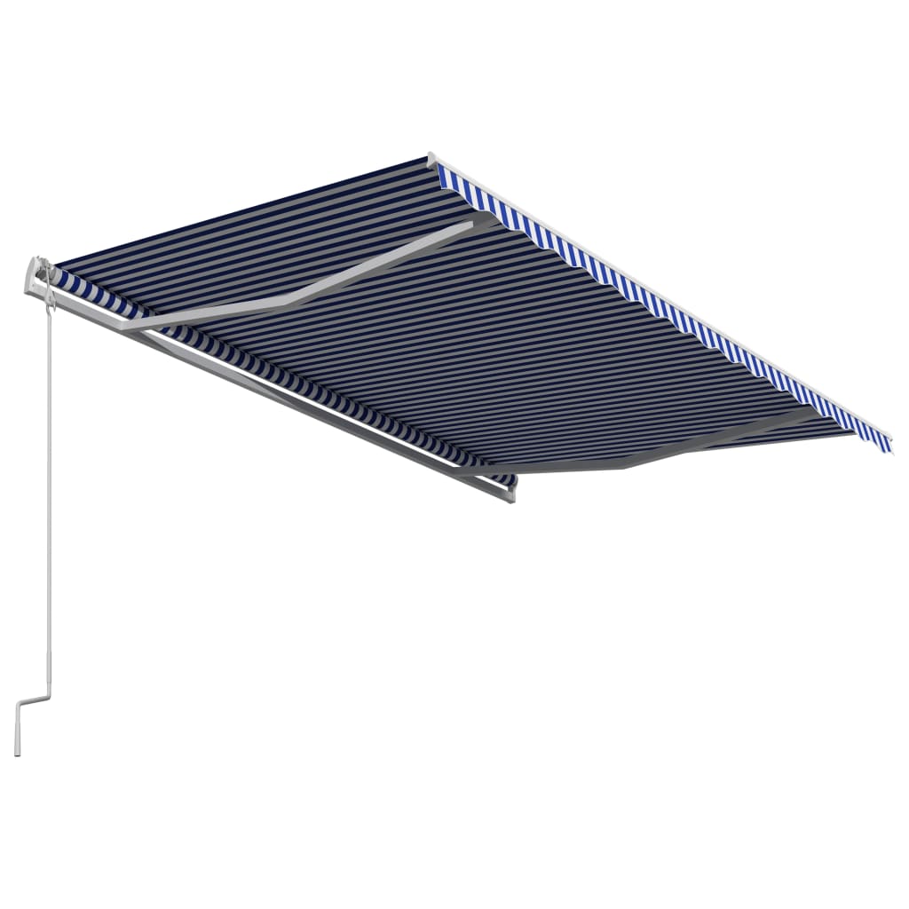 Automatisch Einziehbare Markise 400×300 cm Blau und Weiß