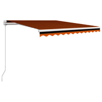 Thumbnail for Einziehbare Markise Handbetrieben 350 x 250 cm Orange und Braun
